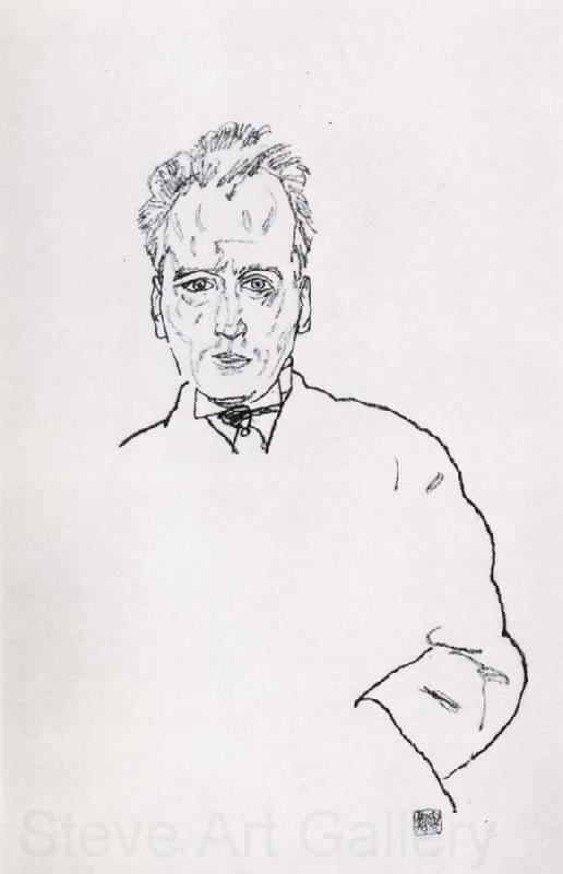 Egon Schiele Portrait of anton webern Norge oil painting art